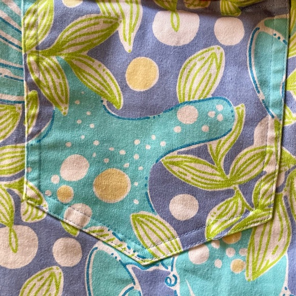 Lilly Pulitzer Vintage Womens Sea Life Straight Leg Pants Size 8 - Picture 7 of 13